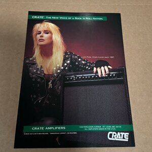 Lita Ford - Crate Amps - 1992 Print Advertisement